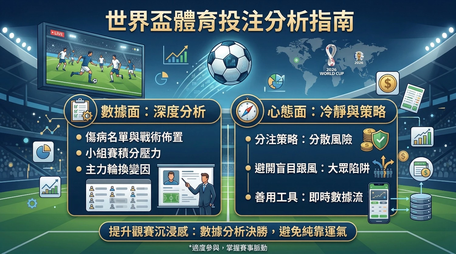 2026世界盃直播指南！官方授權直播頻道總整理與安全投注平台選擇指標